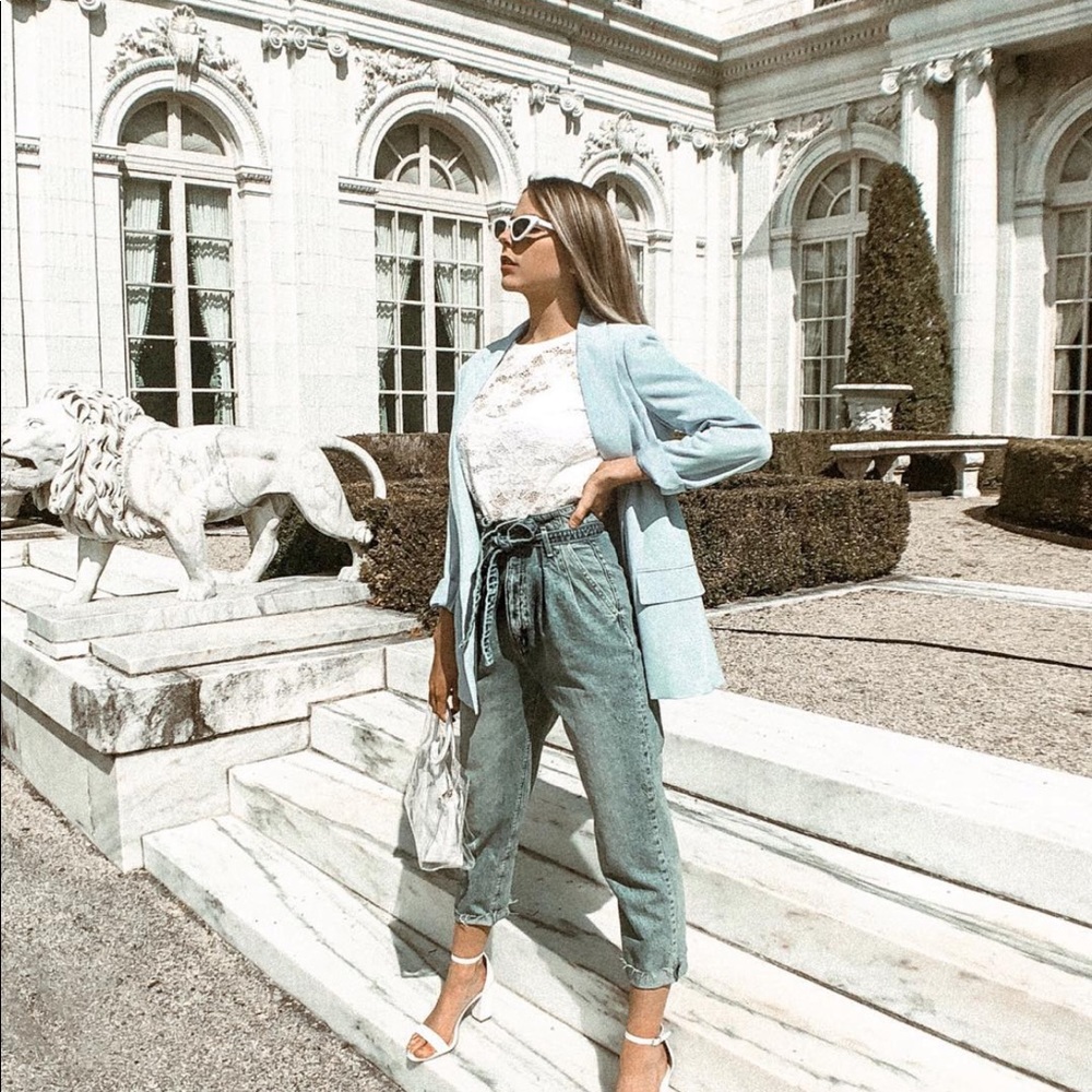 pale blue blazer